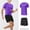 Purple, variant on ZZwxWA Mens Athletic Summer Outfits 2 Piece Shorts Set Quick Dry Short Sleeve Crewneck T Shirts and Workout Shorts Tracksuit Online Shopping
