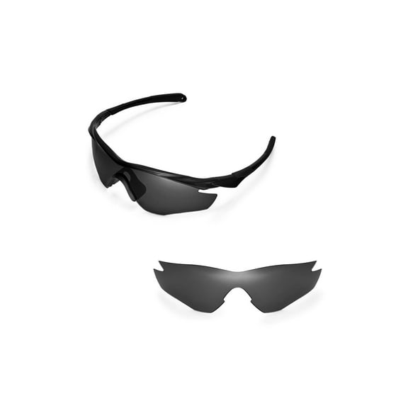 Walleva Black Polarized Replacement Lenses for Oakley M2 Sunglasses