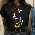 thumbnail image 4 of Nueva camiseta de Minnie Mouse Kawaiii, camiseta de Disney para mujer, camiseta divertida, camisetas negras de moda para mujer, ropa de calle de manga corta, 4 of 5