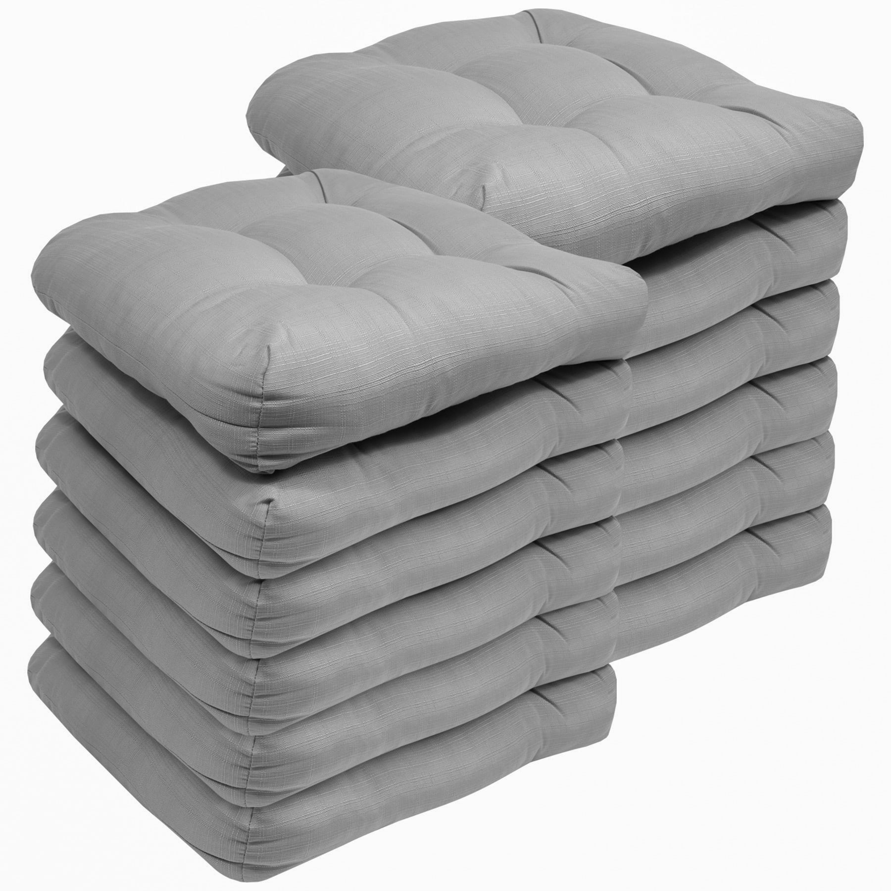 or 12 Pack Indoor-Outdoor Reversible Patio Seat Cushion Pad 2 4 6 