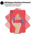 thumbnail image 4 of Shockproof Protective Case for Samsung Galaxy Tab A11+/ A11 Plus 11" 2026(SM-X230/X236), Rugged Heavy Duty Cover with 360° Rotating Kickstand, Adjustable Shoulder Strap,Red Blue, 4 of 8