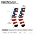 thumbnail image 2 of Rateoe Vintage American Flag for Women Casual Calf Socks - Cute Crew Socks - Thin Soft Above Ankle Socks Size 5-11, 2 of 6