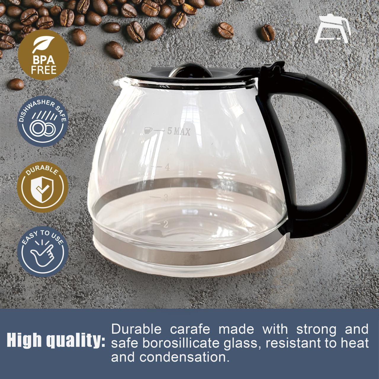 5 Cup Coffee Maker Pot Replacement Compatible with Mr Coffee Coffee Maker  and Gourmia Coffee Maker - Walmart.com