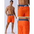 thumbnail image 5 of DARING DIVA Men's Lining Surfing Drawstring Swimming Shorts 38 Orange, 5 of 6