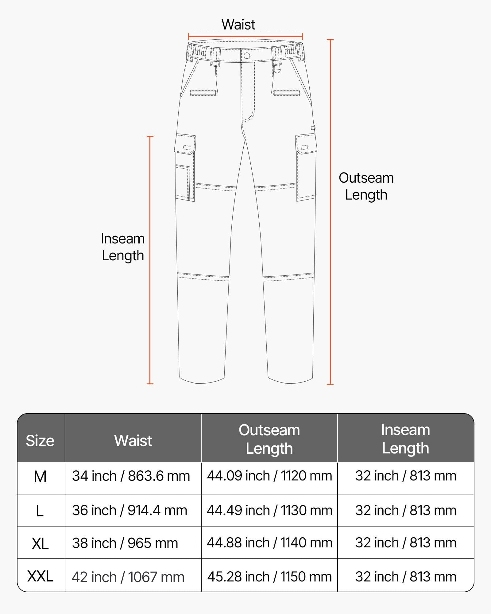 Flame Resistant Cargo Pants for Men, 9oz FR Cotton Twill with NFPA 2112, Elastic Waistband with Belt Loops, 9 Utility Pockets, Breathable, Machine Washable