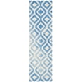 thumbnail image 2 of Safavieh Dip Dye Frigg Distressed Runner Rug, Ivory/Blue, 2'3" x 6', 2 of 7