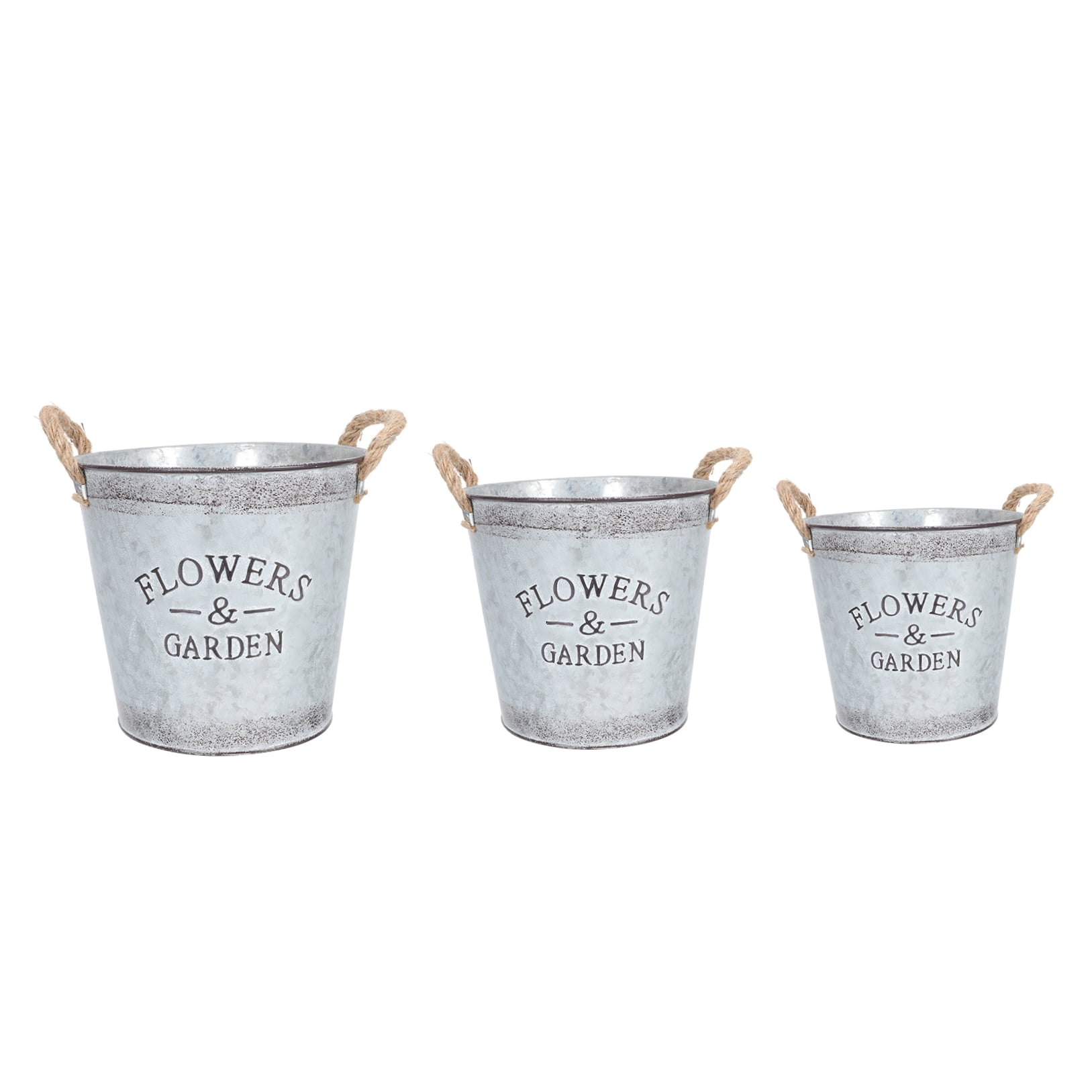 DRAFIDEEP 3pcs Flower Pot With Handle Practical Planter For Succulent Flowers For Gardening Rustic Decor For And Patio