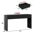 thumbnail image 6 of Furnihold 55"W Fluted Console Table with 3 Drawers, Narrow Long Entryway Table for Hallway, Living Room, Black, 6 of 8