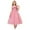 Pink*, variant on RUTAYY Children Girls Dress Party Solid Color Square Collar Sleeveless Tutu Layered Attire Classic Trendy Dresses