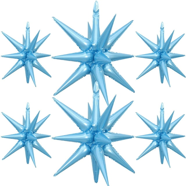 Lámina con forma de estrella de 14 puntas para globos LAIAMER, 56 cm, color azul