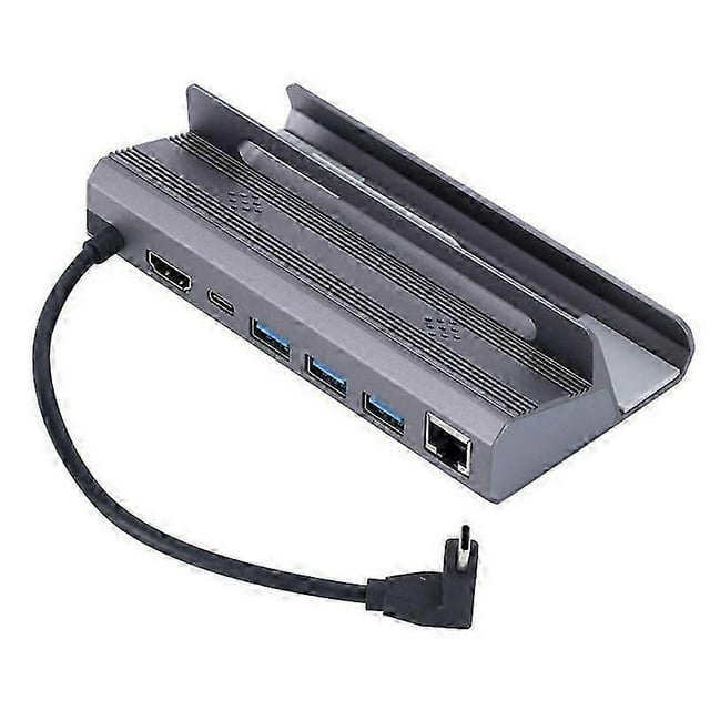 6 in 1 USB C Hub USB C Docking Station to -COMPatible 4K60Hz RJ45 PD100W Dock USB 3.0 HUB