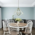 thumbnail image 7 of Livex Lighting Diamond Chandelier in Brushed Nickel, 7 of 7
