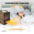 thumbnail image 4 of 1500W Electric Fireplace Space Heater, 15" Indoor Freestanding Electric Fireplaces Heating Personal Heater with Portable Handle, Lifelike Flames Electric Fireplace Heater with for Home, S8660, 4 of 11