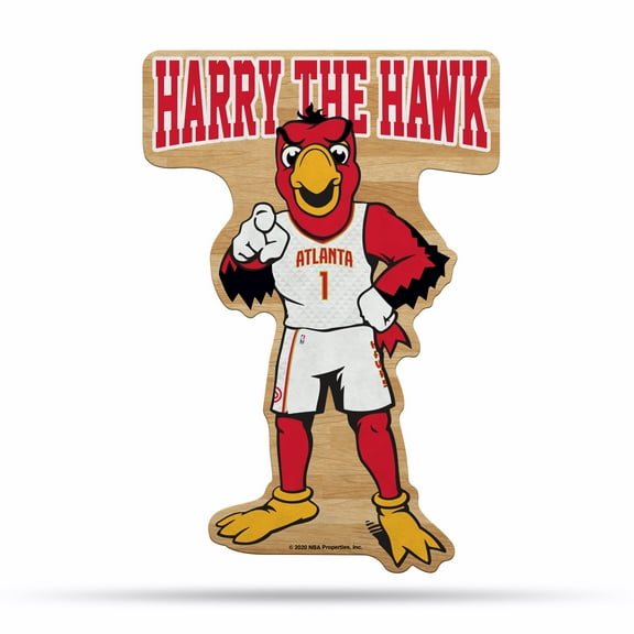 Hawks - Atl Shape Cut Mascot Pennant With Header Card