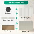 thumbnail image 3 of Petyoung 24" x 16" Stone Drying Mat with 24" x 4" Faucet Mat Set, Absorbent Kitchen Counter Drying Pad for Dishes, Bottles, Cups, 3 of 7