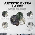 thumbnail image 4 of Extra Large Wall Clock, Metal Clock, Round Clock, Wall Decor, Wall Accent, Decorative Wall Art With Clock, Non-Ticking Silent Clock, Unique Home Interior Decor for Home or Office, 4 of 6