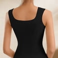 thumbnail image 5 of Built in Bra Tank Tops for Women Square Neck Teen Clothes Casual Fashion Clothing Fitted Gym Womens Blouse Black, 5 of 9