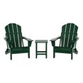 thumbnail image 1 of Ensemble de 3 Pcs Chaise Adirondack Pliante Classique avec Table d'Appoint Extérieure, 1 of 9