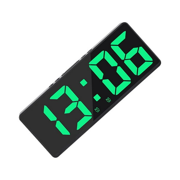 Wosthever Reloj digital LED Alarmas Medidor de temperatura Decoración del hogar tipo 9