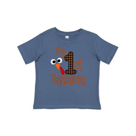 

Inktastic Plaid 1st Thanksgiving Turkey Gift Baby Boy or Baby Girl T-Shirt