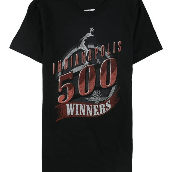 Indy 500 Mens Indianapolis 500 Winners Graphic T-Shirt, Black, Small