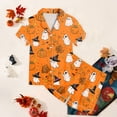 thumbnail image 5 of Kakishop PJs for Teen Girls Girls Soft Pajama Set Halloween Cute Print Shirts and Shorts Short Sleeve Button Soft 2 Piece Outfits (6-7 Years), 5 of 5