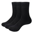 thumbnail image 3 of Diabetic Socks for Men Women, Merino Wool Non-Binding Top Socks with Cushion Sole, Seamless Toe 3 Pairs Black 2XL, 3 of 4