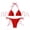 Red, variant on Staron Women's High Waisted Bikini Set Adjustable Drawstring Push Up Swimsuit Two Piece Beach Vacation Casual, Blue M