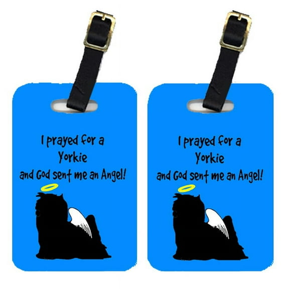 Pair of 2 Yorkie Luggage Tags