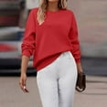 thumbnail image 4 of Long Sleeve Sweatshirts for Women Outfits Fashion Crewneck Pullover Comfort Outdoor Fall Clothes Basic Casual 2025 Winter Clothing Shirts, 4 of 6