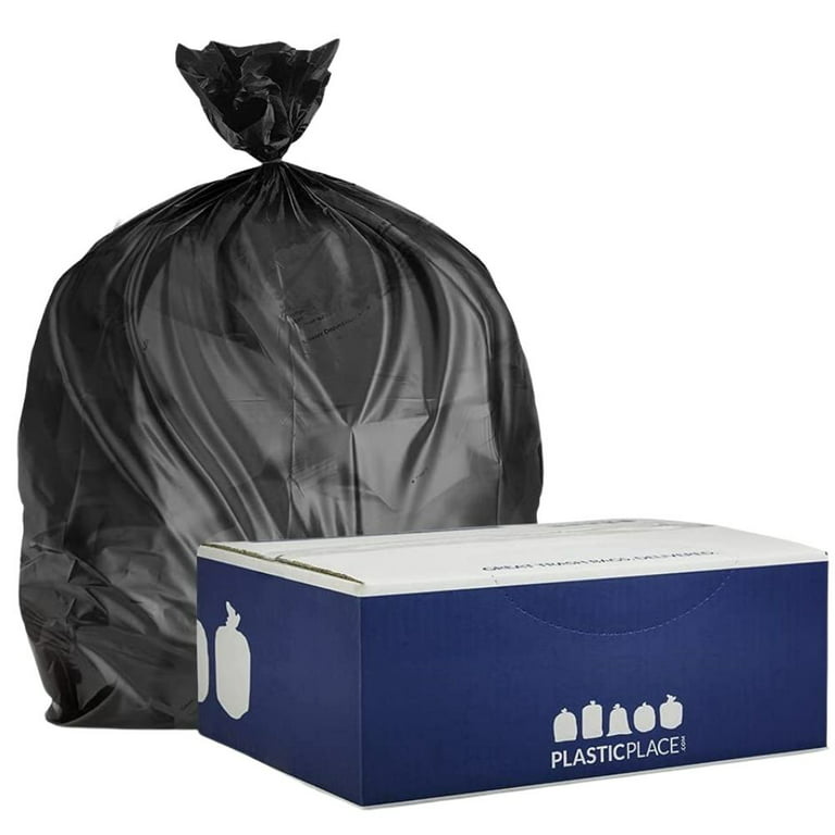 Plasticplace 12-16 Gallon Recycling Trash Bags │1.2 Mil │ Blue Garbage Bags  │ 24” x 31” (250 Count)