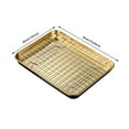 Kwlinmg Baking trays & trays 1 Set Stainless Stel Bakeware Rectangular
