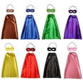 thumbnail image 1 of YIISUN Capas de vestir para niños para niños, capa, disfraz, fiesta de cumpleaños, capas y máscaras de bricolaje (paquete de 8) YIISUN 608803752357, 1 of 1