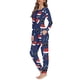 thumbnail image 3 of Conjunto de pijama de manga larga para mujer, ropa de dormir informal, jersey que combina con todo, ropa de estar por casa, regalos de Navidad, envío directo, 2 piezas, 3 of 4