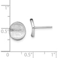 thumbnail image 4 of Sterling Silver Rhodium-Plated Scratch Finish Post Earrings (10 X 10) Made In Thailand qe13949, 4 of 5