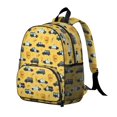 thumbnail image 2 of Police and Sheriff Yellow Pattern Backpack for School, Cute School Bag with Adjustable Shoulder Straps and Padded Back, 13.8"x11.4"x6", 2 of 5
