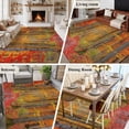 thumbnail image 6 of 6x9 Area Rugs, Red Orange Forest Fall Non-Skid Rubber Backing Large Rectangle Rugs - Living Room Bedroom Home Office, Thanksgiving Tree Maple Leaf Indoor Floor Mat Carpets Washable Rug, 6 of 9