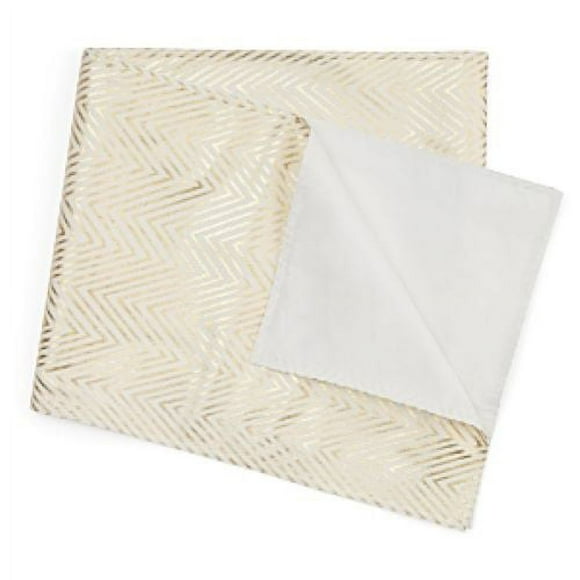 Homewear Chemin de Table Chevron Lunaire, Naturel/or