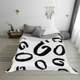thumbnail image 2 of YFYANG Lightweight Warm Flannel Blanket, Black Circle Graffiti Throw Blanket for Bed, Sofa, Travel, Camping, 60"x50", 2 of 7