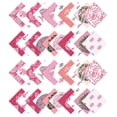 thumbnail image 2 of Soimoi 40Pcs Block Print Precut Fabrics Strips Roll Up 1.5x42inches Cotton Jelly Rolls For Quilting - Rose Pink, 2 of 9