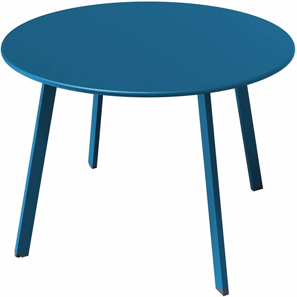 FZFLZDH Patio Side Table Outdoor, Metal Side Table Small Round Side Table Weather Resistant End Table Outdoor Table for Garden Porch Balcony Yard Lawn,Blue - image 1 of 4