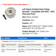 thumbnail image 2 of Left Engine Variable Valve Timing Sprocket - Compatible with 2000 - 2002 Chevy Prizm 2001, 2 of 2