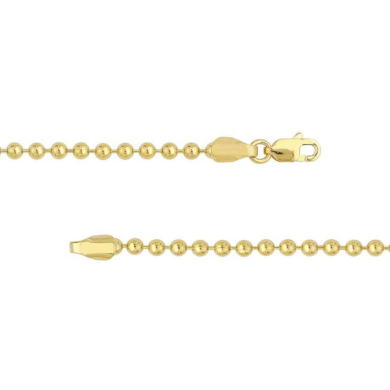 14K Yellow Gold 2.5mm Ball Chain