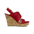 thumbnail image 3 of BLISSFUL STEP Women's Sandals Platform Heels Ankle Strap Wedges Sandals Red 5.5, 3 of 7