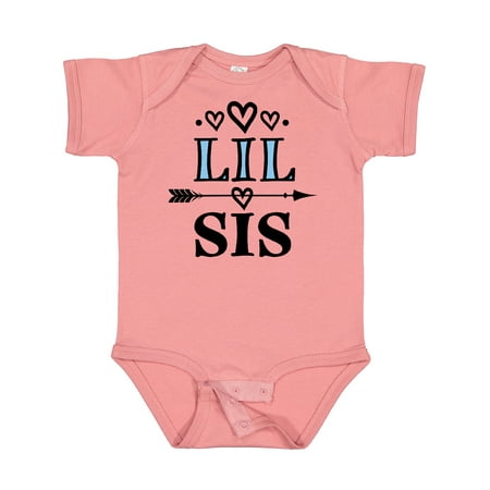 

Inktastic Lil Sis Girls Sister Announcement Gift Baby Girl Bodysuit