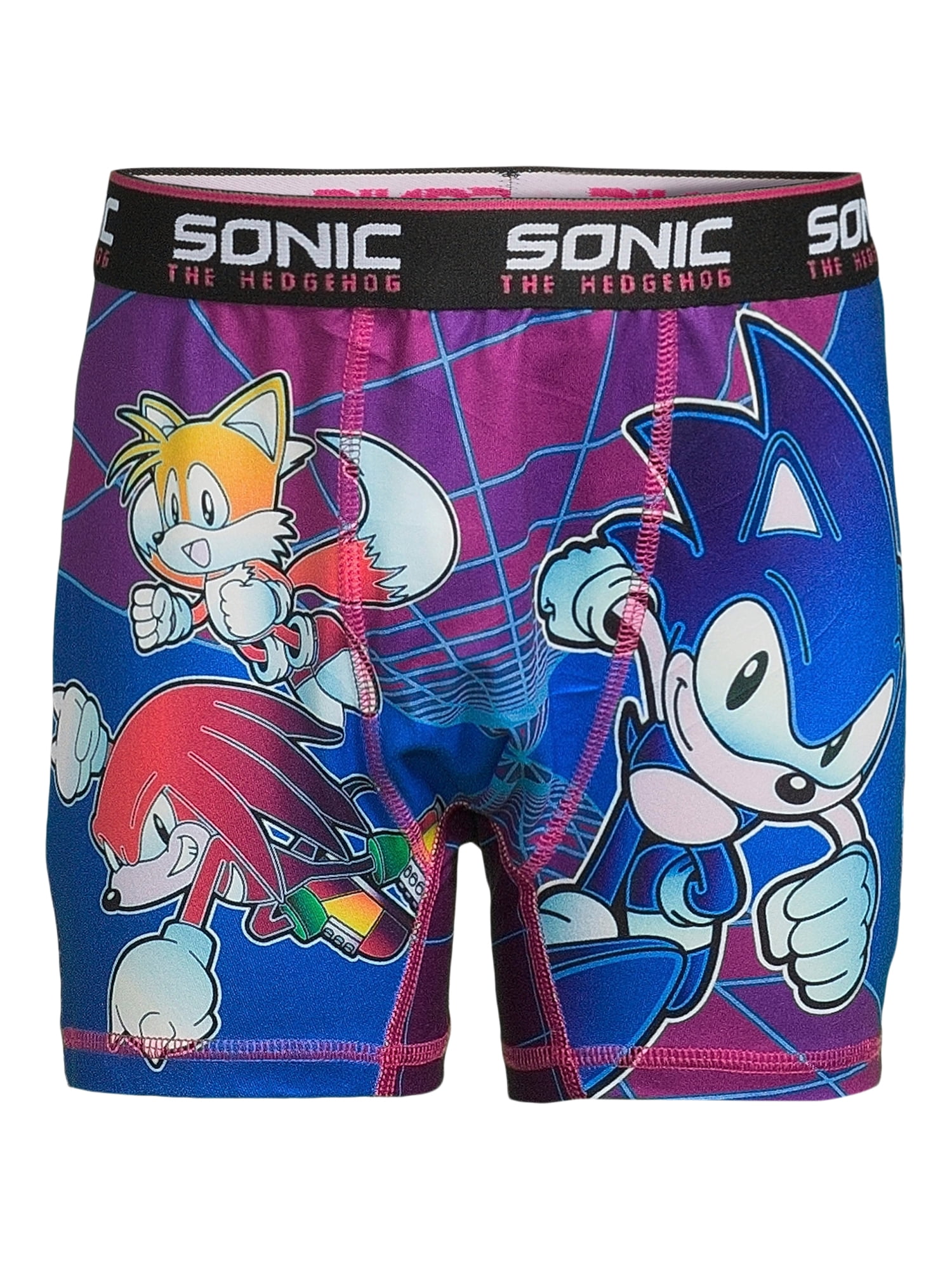 SEGA Sonic the Hedgehog Boy's Boxer Brief Underwear, 4-Pack, Sizes XS-XL
