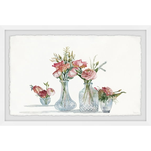Parvez Taj Festive Peonies II Framed Wall Art
