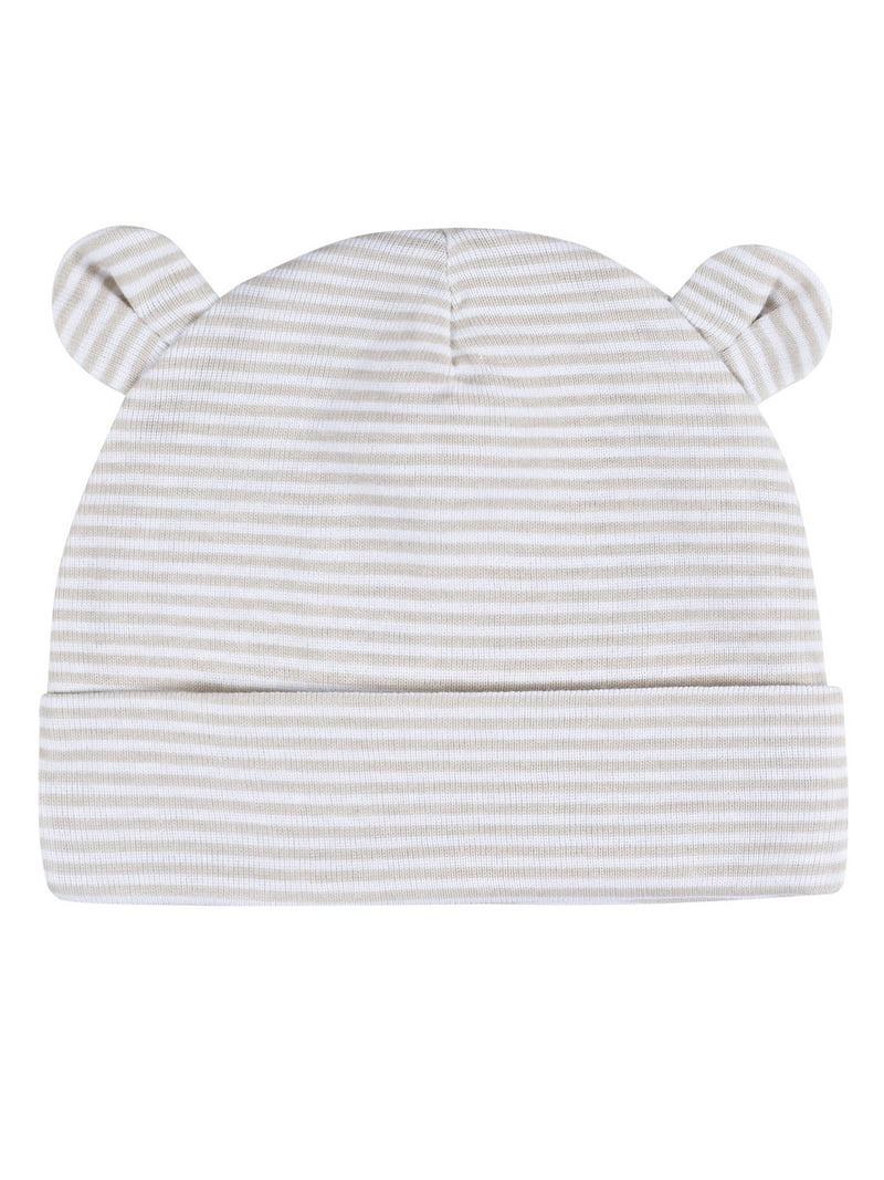 Newborn Baby Hat & Mittens Set 0-6 Months - Organic Cotton, Unisex, Soft Hospital Beanie