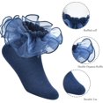 thumbnail image 6 of 2 Pairs Toddler Socks Girls Kids Cute Big Double-Layer Lace Frilly Dress Ruffle Socks for Little Girls, 6 of 6