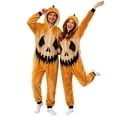 thumbnail image 6 of Y-Sunset Unisex Adult Halloween Rompers, One Piece Pajamas, Overall Halloween Flannel Hooded Onesie Sleepwear Jumpsuit, 6 of 6